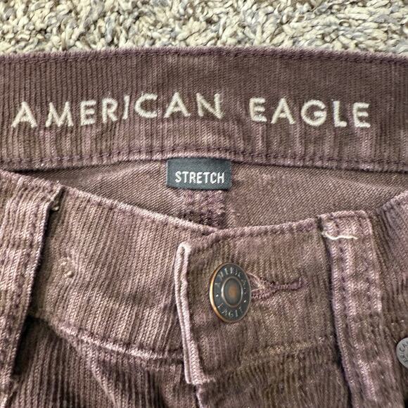 Junior Women’s Brown Corduroy American Eagle Pants 90's Straight Size Reg 0 - Picture 3 of 11